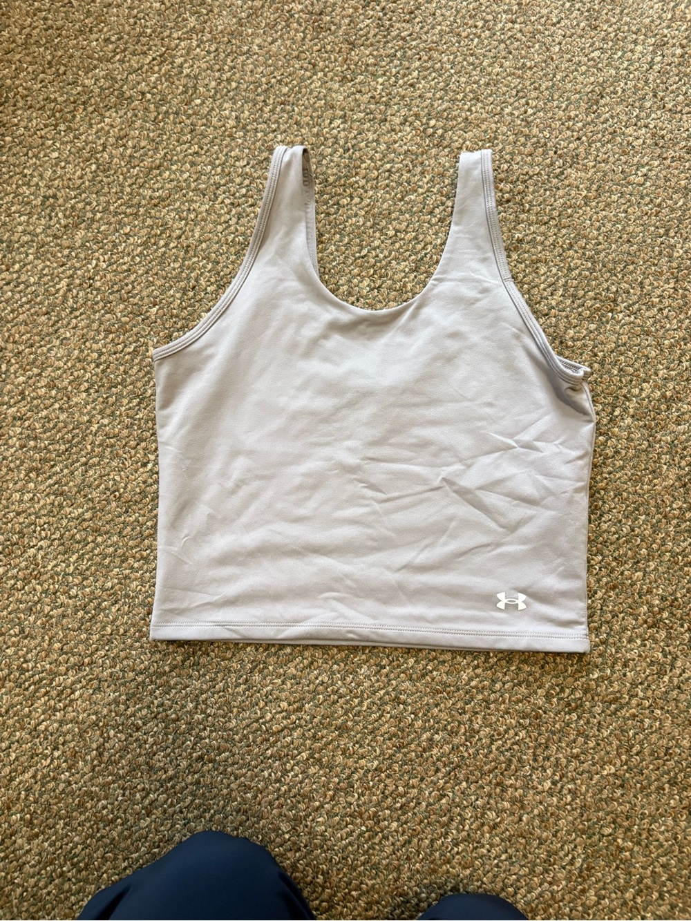 Under Armour Light Gray Scoop Neck Crop Top